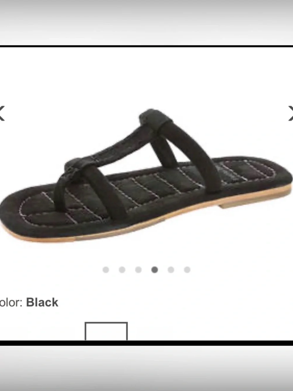 FREE PEOPLE Hadden black suede quilted flats sandals slides